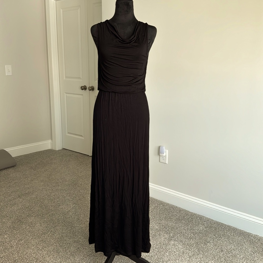 Maxi dress, 50” from shoulder to the bottom.